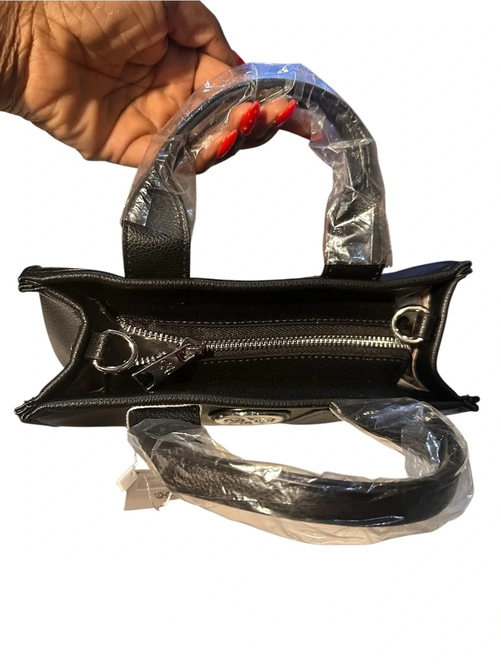 CXL by Christian Lacroix Vally Black Pebble Structured Tote
